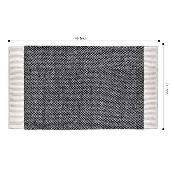 (A497) Crosby St. Grey Verve Knotted Woven Accent Rug, 2x4