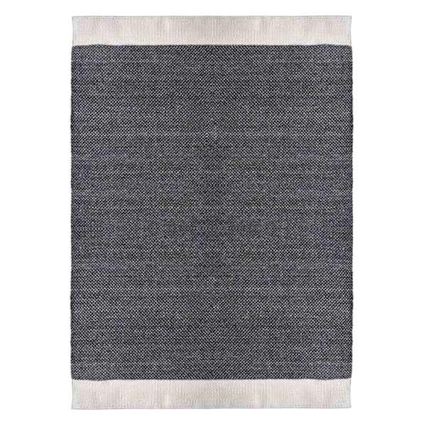 (A497) Crosby St. Grey Verve Knotted Woven Area Rug, 5x7