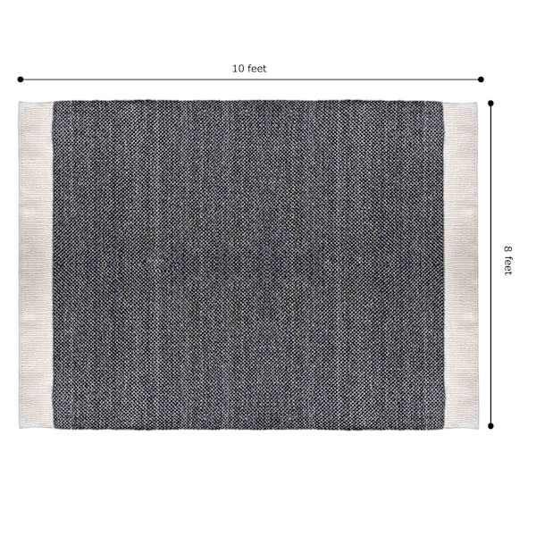 (A497) Crosby St. Grey Verve Knotted Woven Area Rug, 8x10