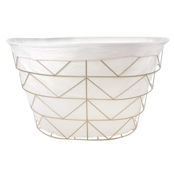 Gold Triangle Wire Laundry Basket
