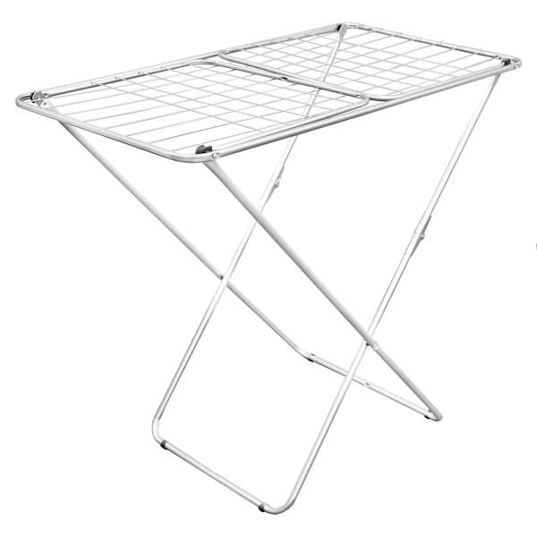 Grey Metal Folding Drying Rack