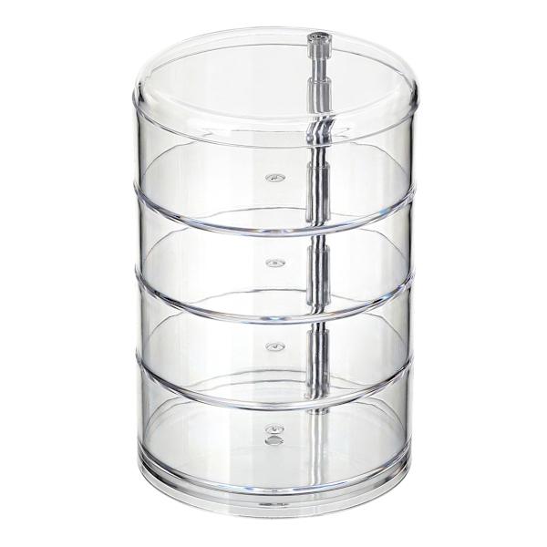 4-Tier Round Organizer with Silver Rod