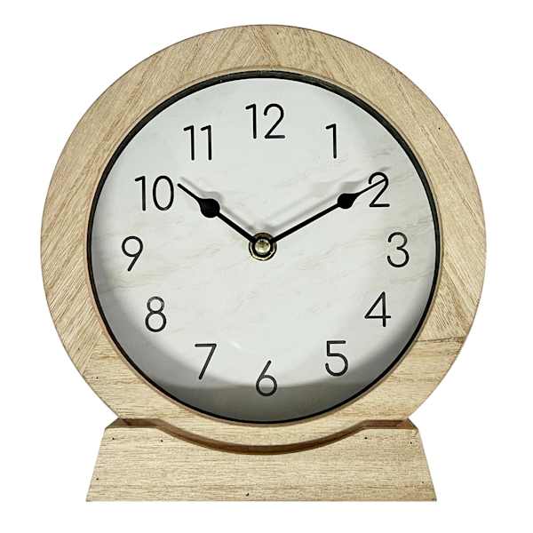 Ty Pennington Wooden Round Clock, 8"