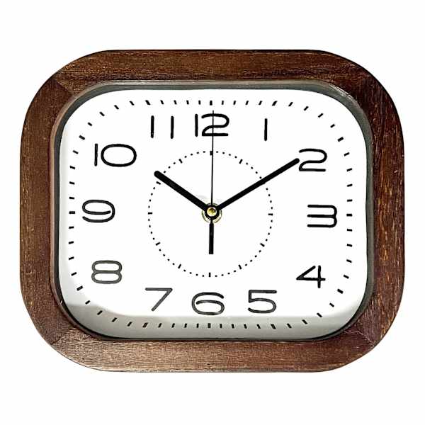 Crosby St. Brown Wooden Round Clock, 8"