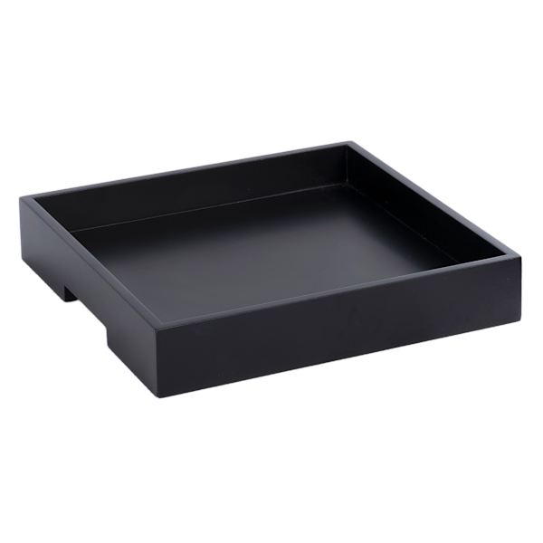 Black Square Wooden Decorative Tray, 19"