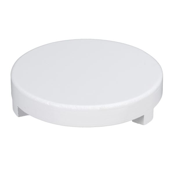 White Wood Round Riser, 9"