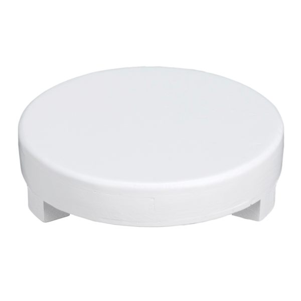 White Wood Round Riser, 8"