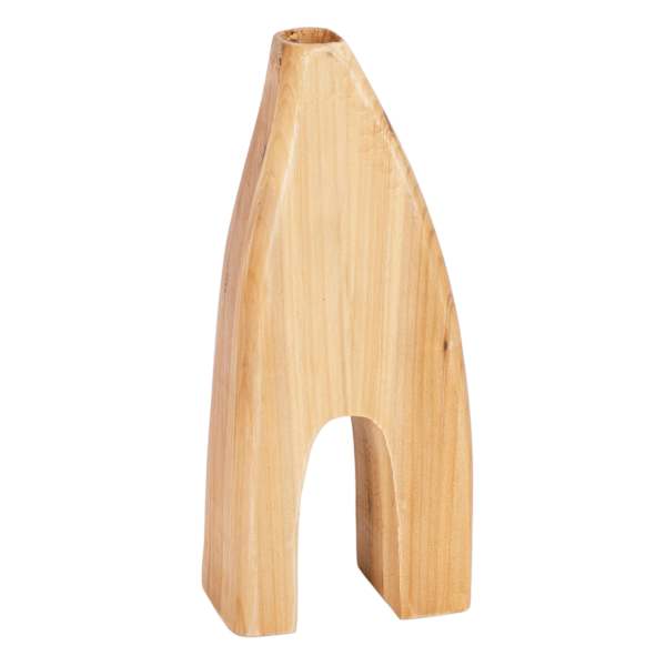 Found & Fable Wood Vase, 9"