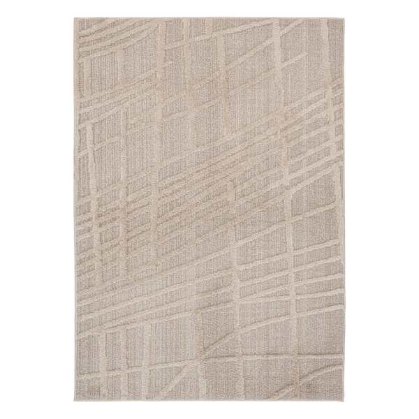 (D589) Beige Highlands Graphix Area Rug, 7x9