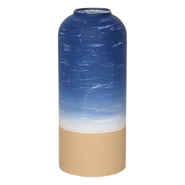 Ty Pennington Blue Metal Ombre Vase, 9.5"