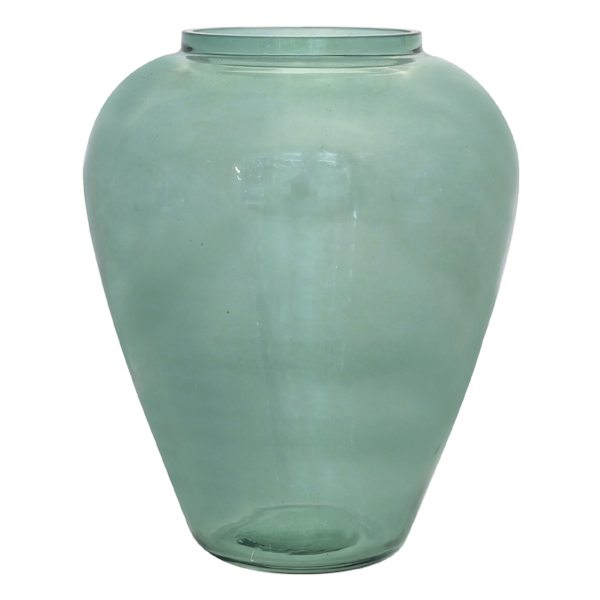 Found & Fable Green Glass Vase, 6"
