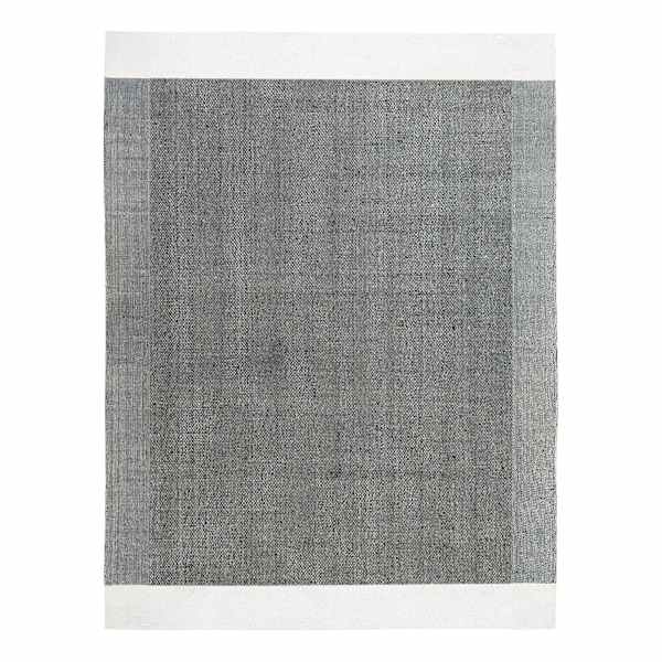 (B854) Found & Fable Agra Black & White Woven Area Rug, 5x7