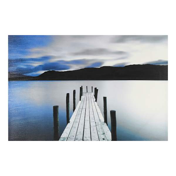 Blue Pier Canvas Wall Art, 36x24