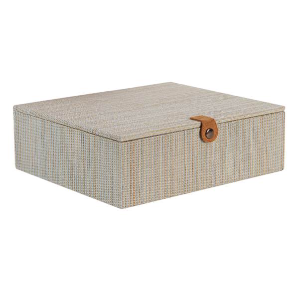 Ty Pennington Natural Seagrass Decorative Box with Button Handle, Large