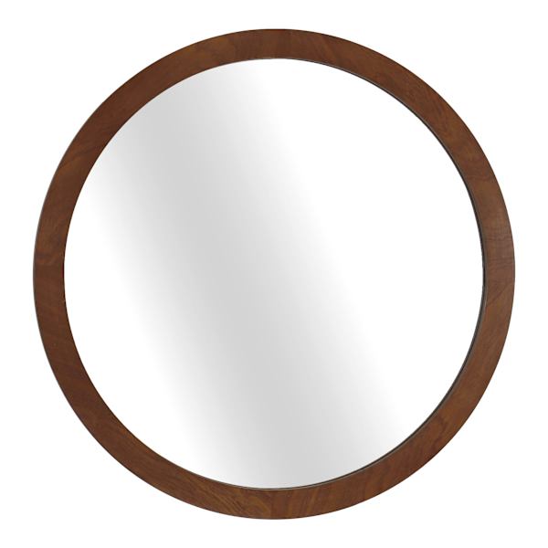 Crosby St. Wooden Round Wall Mirror, 24"