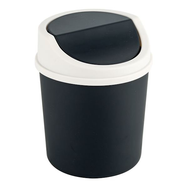 Black Lidded Trash Can, 1.5l