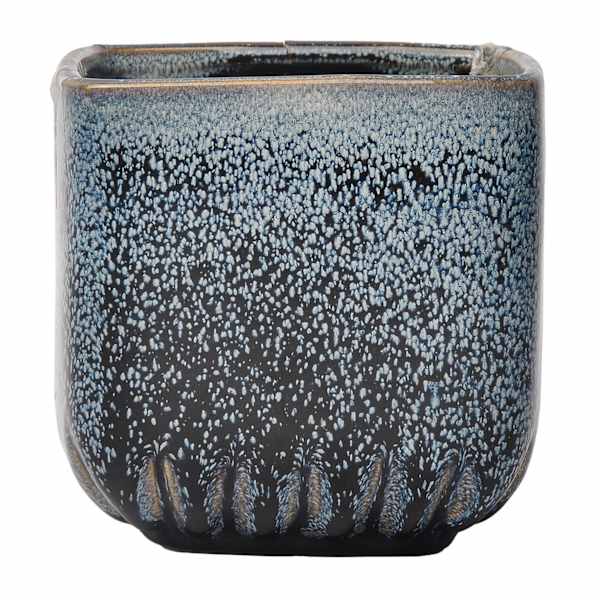 Indoor Quartz Speckled Square Ceramic Pot, Medium