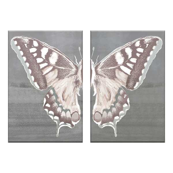 Laila Ali 2-Piece Butterfly Set Canvas Wall Art, 30x45