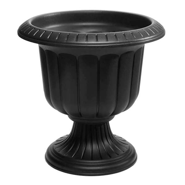 Classic Black Urn Outdoor Planter, Medium