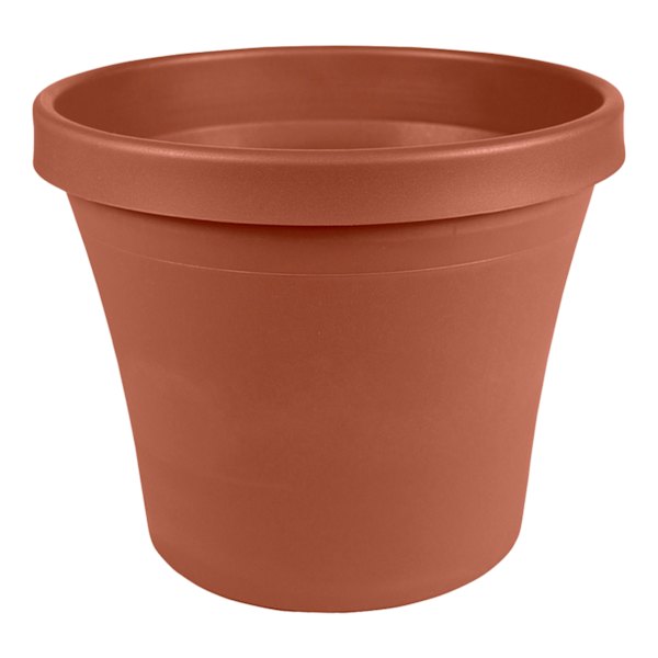 Terracotta Terra Living Outdoor Planter with Pre-Drilled Hole, Large