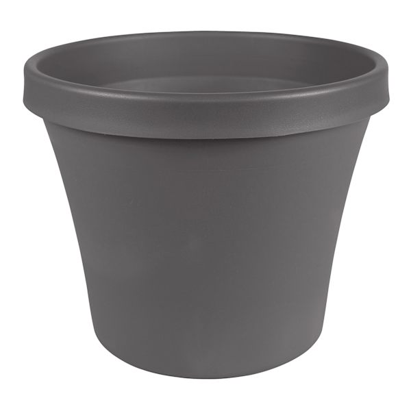 Charcoal Gray Terra Living Outdoor Planter Planter with Pre-Drilled Hole, Large