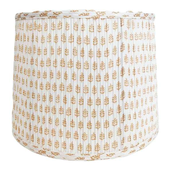 Honeybloom Neutral Patterned Medium Table Lamp Shade, 10x14x10