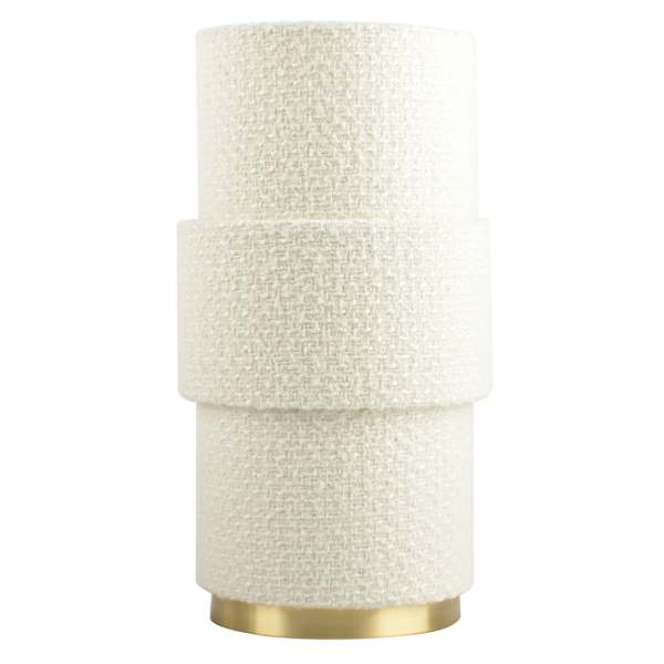 Crosby St. White Textured Fabric Uplight Lamp, 15"