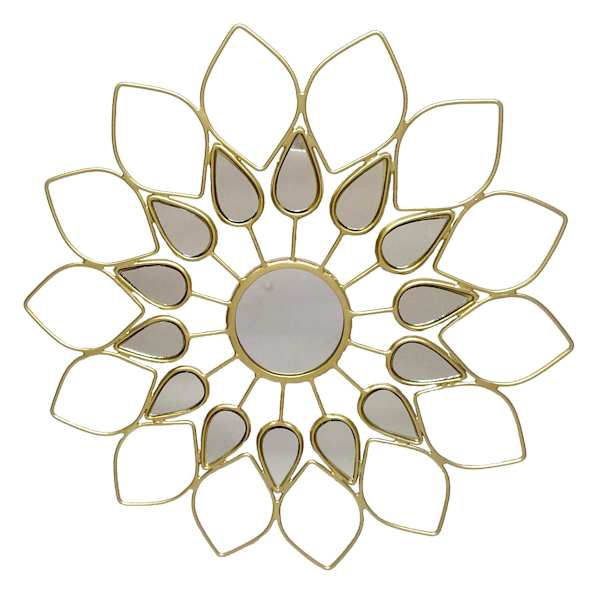 Providence Mirror Floral Wall Decor, 12"