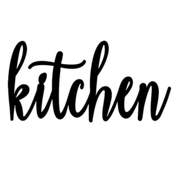 Kitchen Black Metal Wall Decor, 10x20