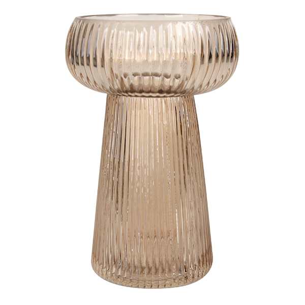Willow Crossley Bubble Ribbed Glass Vase, 6"