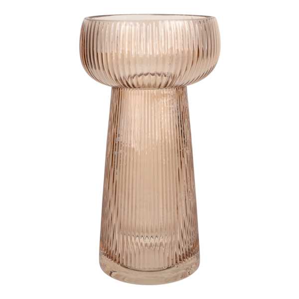 Willow Crossley Bubble Ribbed Glass Vase, 8"