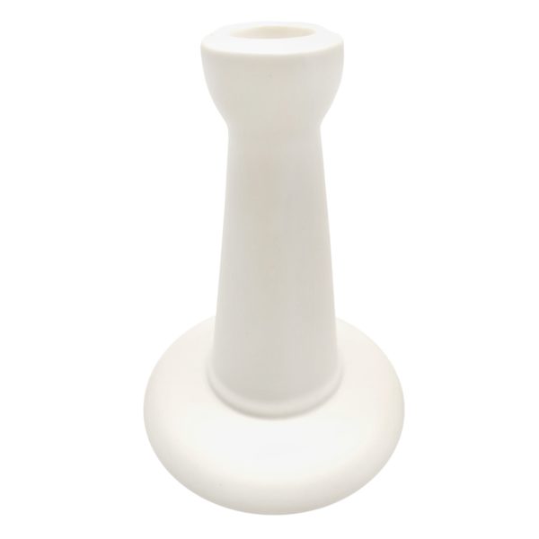 Honeybloom White Porcelain Candle Holder, 5"