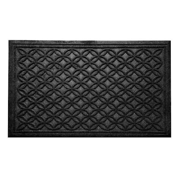 Charcoal Textured Rubber Doormat, 18x30