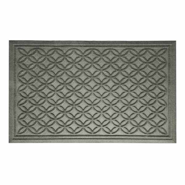 Light Grey Textured Rubber Doormat, 18x30
