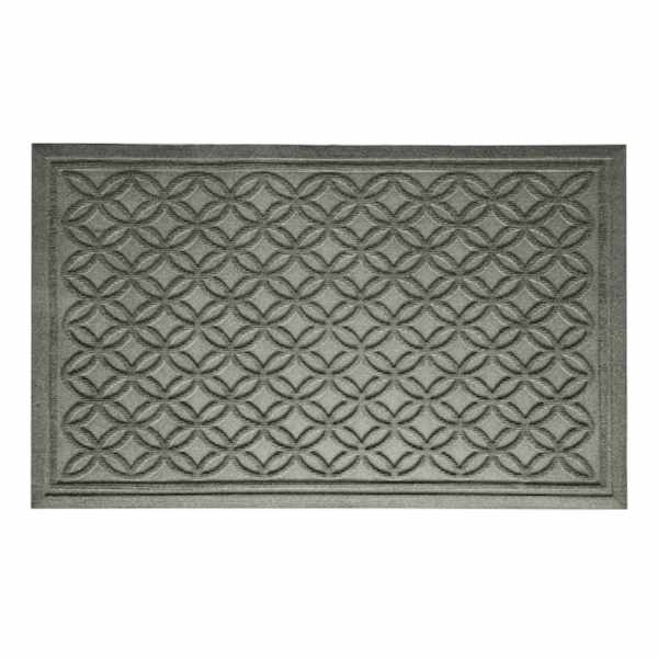 Light Grey Textured Rubber Doormat, 24x36