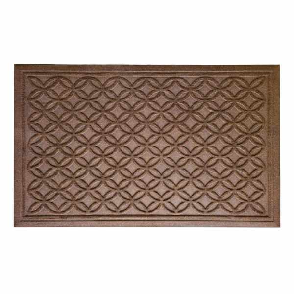 Brown Textured Rubber Doormat, 24x36