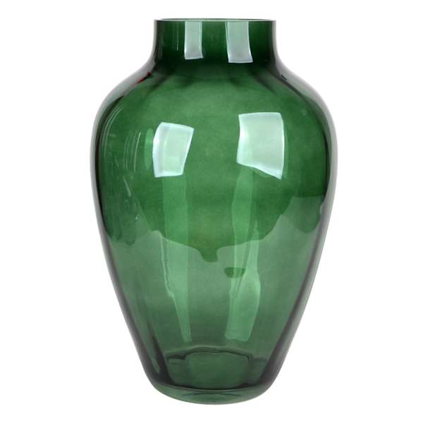 Providence Green Glass Vase, 13"