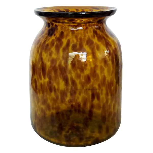Providence Tortoise Shell Glass Urn Vase, 7"