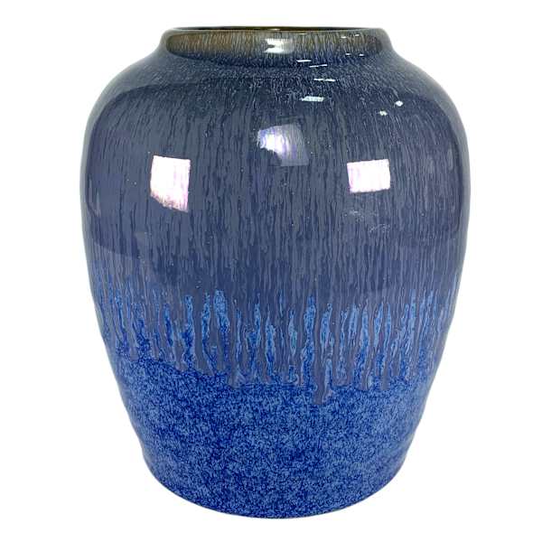 Ty Pennington Blue Reactive Glaze Ceramic Vase, 6.5"