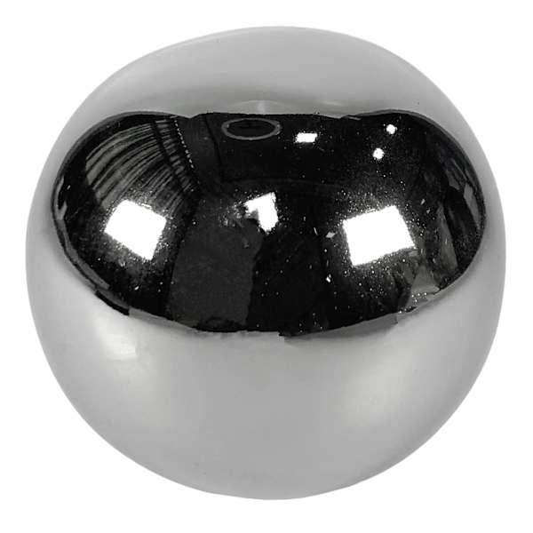 Found & Fable Silver Ceramic Orb, 4"
