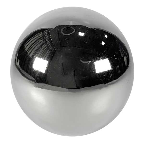 Found & Fable Silver Ceramic Sphere, 3"