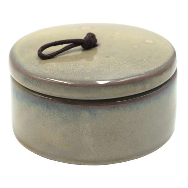 Ty Pennington Grey Round Ceramic Box, 4x2