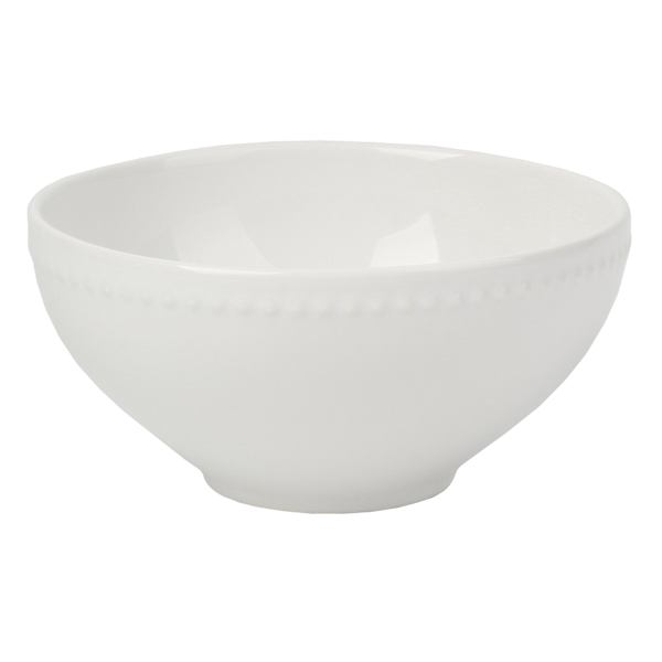 Providence White Beaded Cereal Bowl