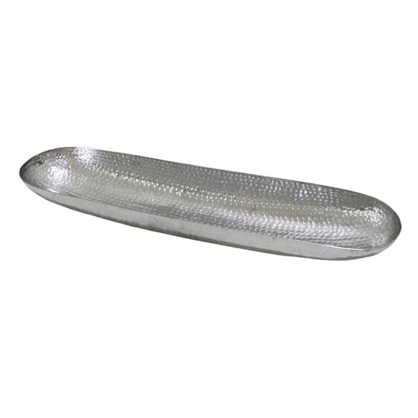 Found & Fable Silver Hammered Aluminum Serving Tray, 32"