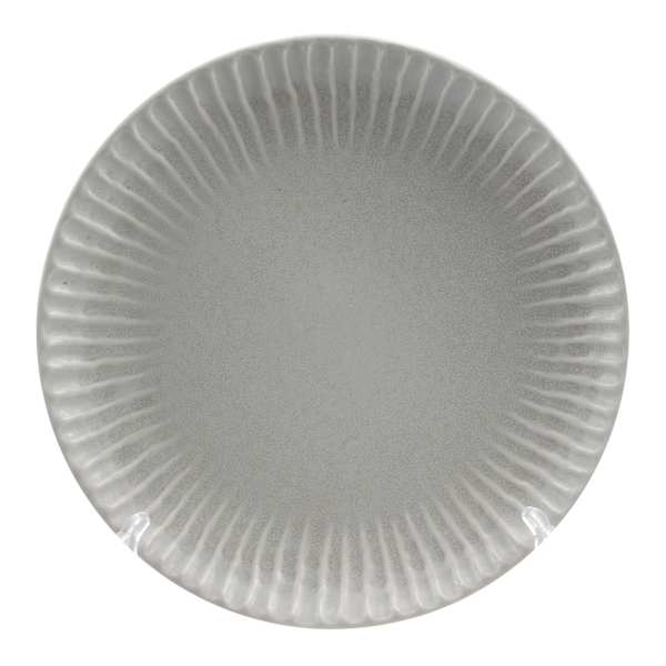 Ty Pennington Grey Sunburst Dinner Plate, 10.5"
