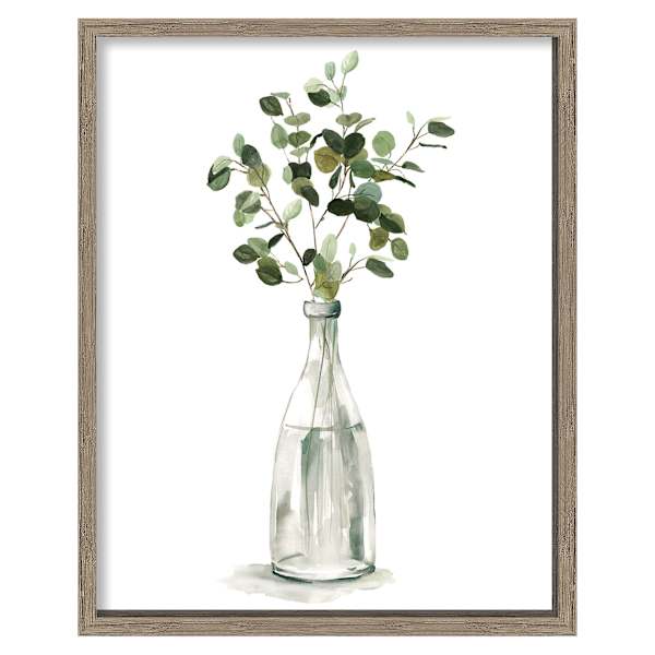 Honeybloom Glass Framed Floral Print Wall Art, 17x21