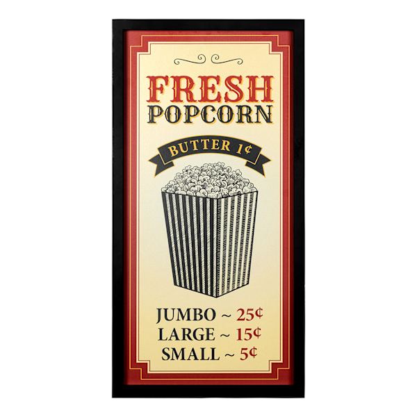 Fresh Popcorn Movie Wall Decor, 12x24