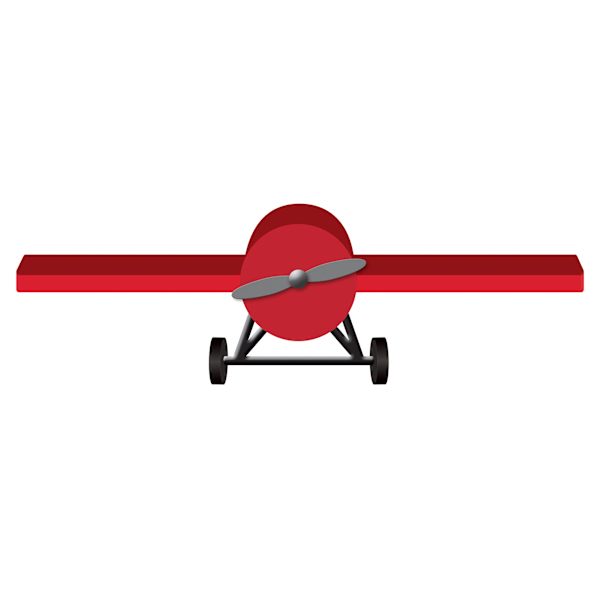 Tiny Dreamers Airplane Wall Shelf, 28x6.5