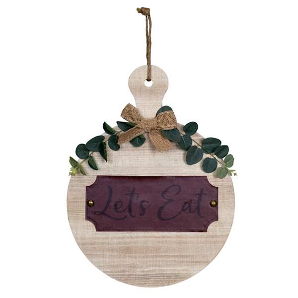 Lets Eat Faux Wood Wall Decor, 14x19