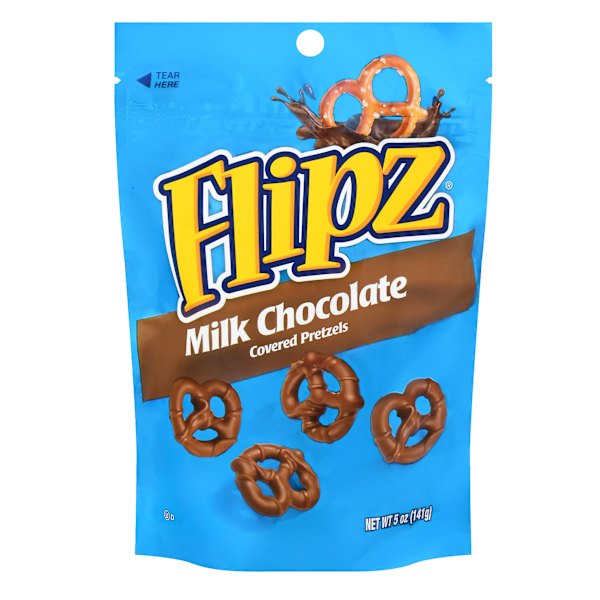 Flips Milk Chocolate Covered Pretzels, 5oz